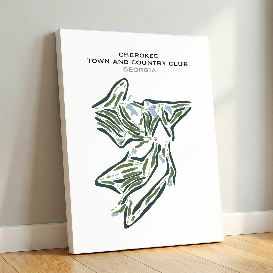Cherokee Town & Country Club, Georgia - Printed Golf Courses