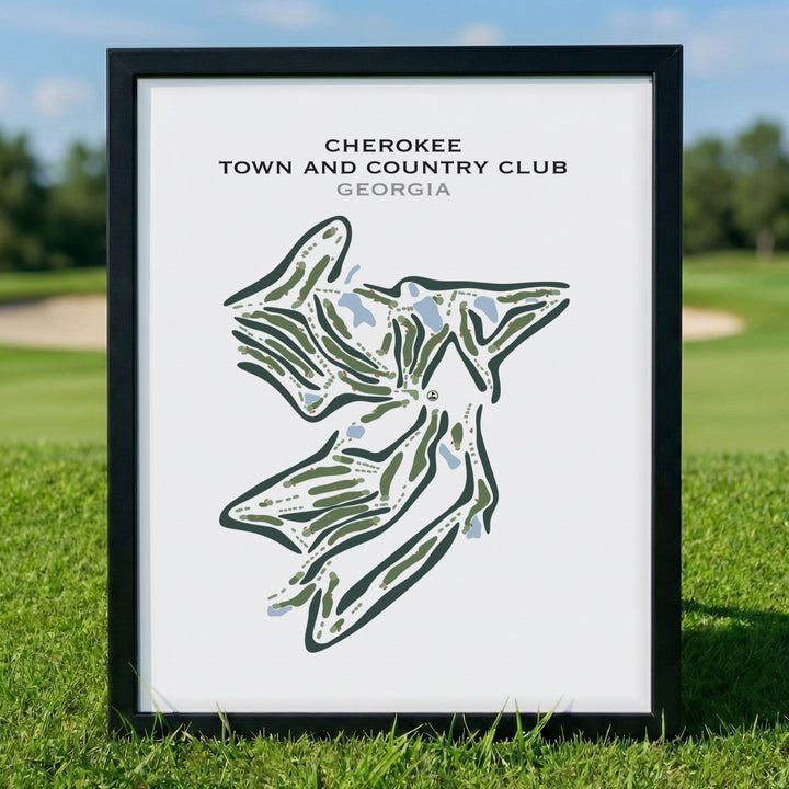 Cherokee Town & Country Club, Georgia - Printed Golf Courses
