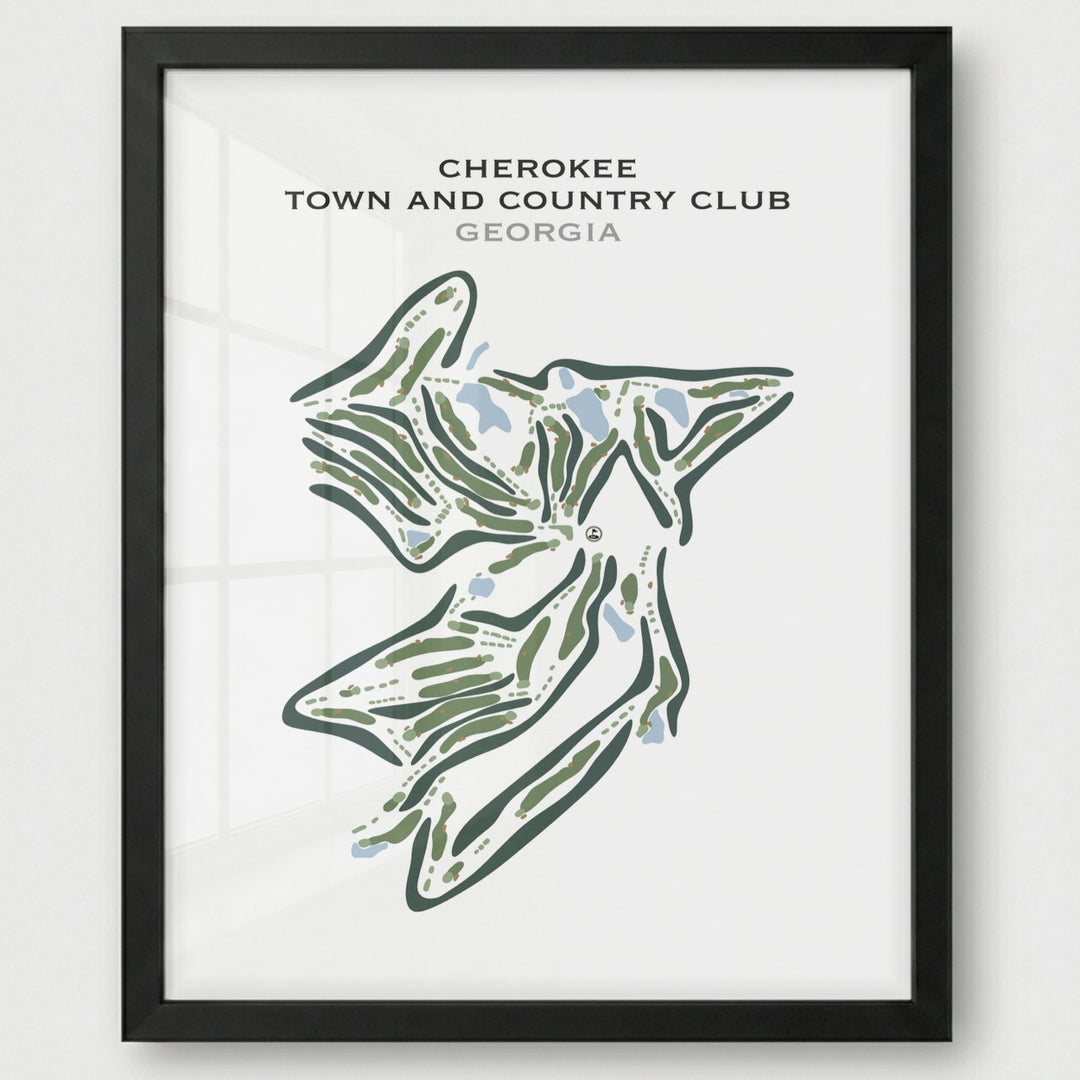 Cherokee Town & Country Club, Georgia - Printed Golf Courses