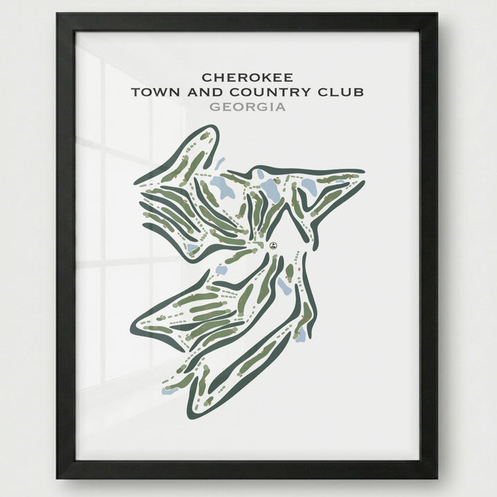 Cherokee Town & Country Club, Georgia - Printed Golf Courses