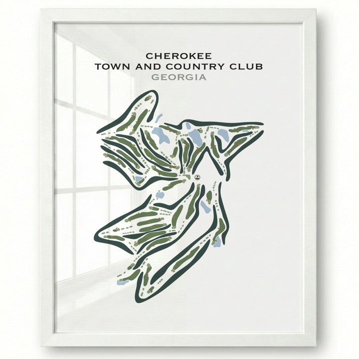 Cherokee Town & Country Club, Georgia - Printed Golf Courses