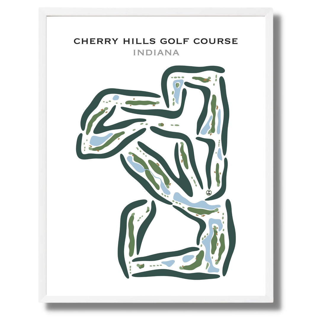 Cherry Hills Golf Course, Indiana - Printed Golf Courses