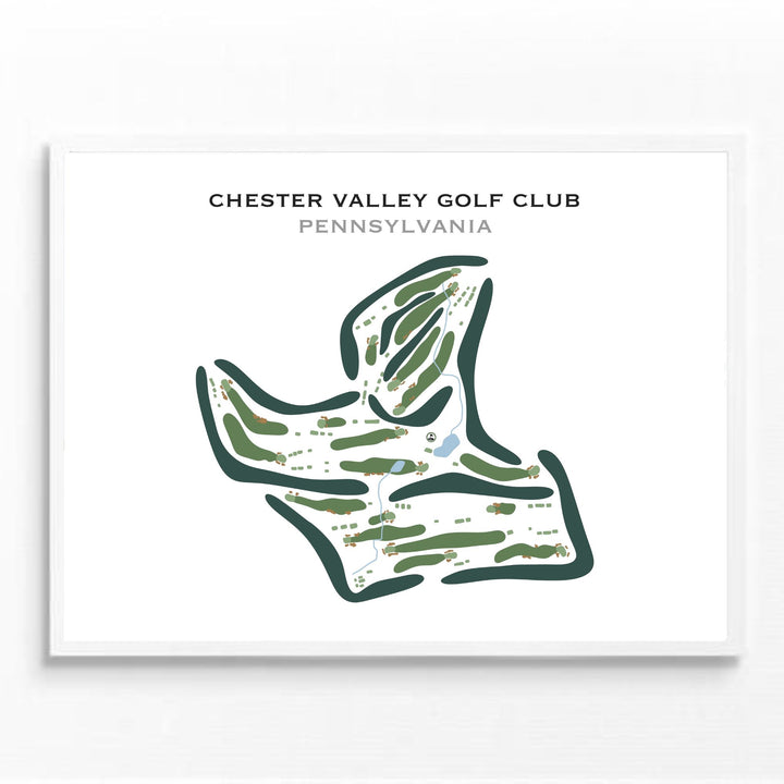 Chester Valley Golf Club, Pennsylvania - Printed Golf Course