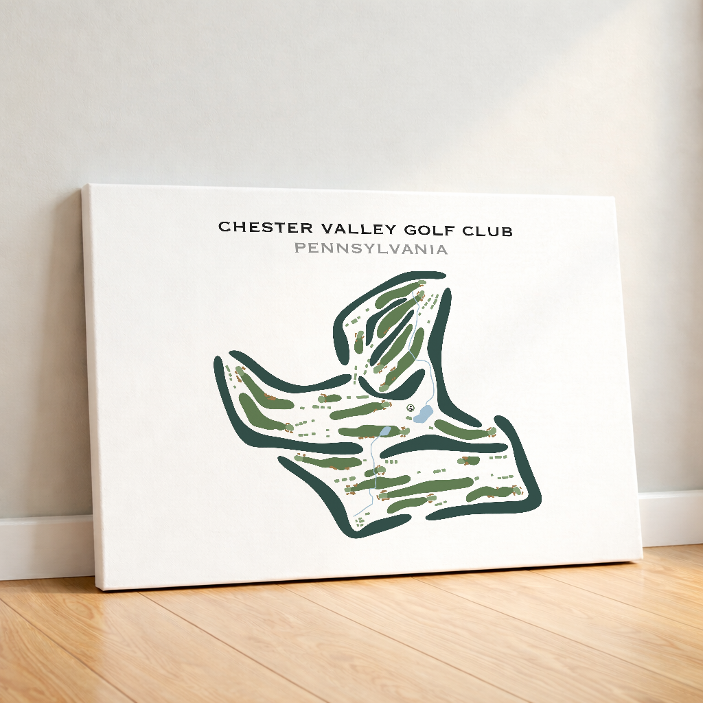 Chester Valley Golf Club, Pennsylvania - Printed Golf Course