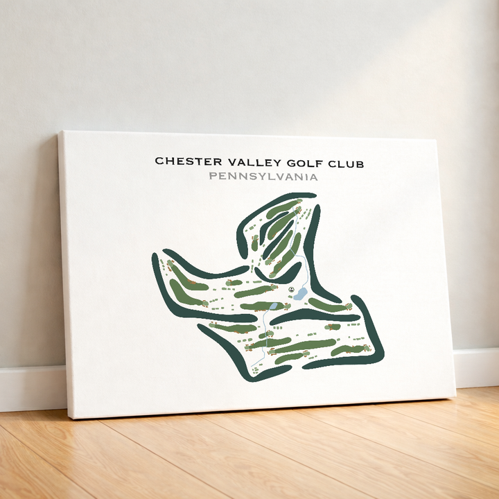 Chester Valley Golf Club, Pennsylvania - Printed Golf Course
