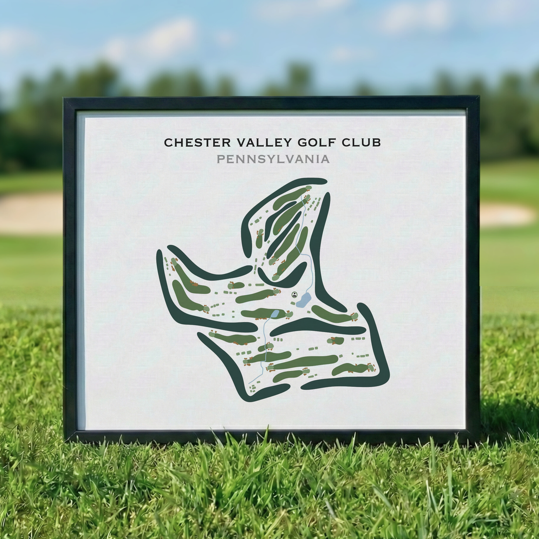 Chester Valley Golf Club, Pennsylvania - Printed Golf Course