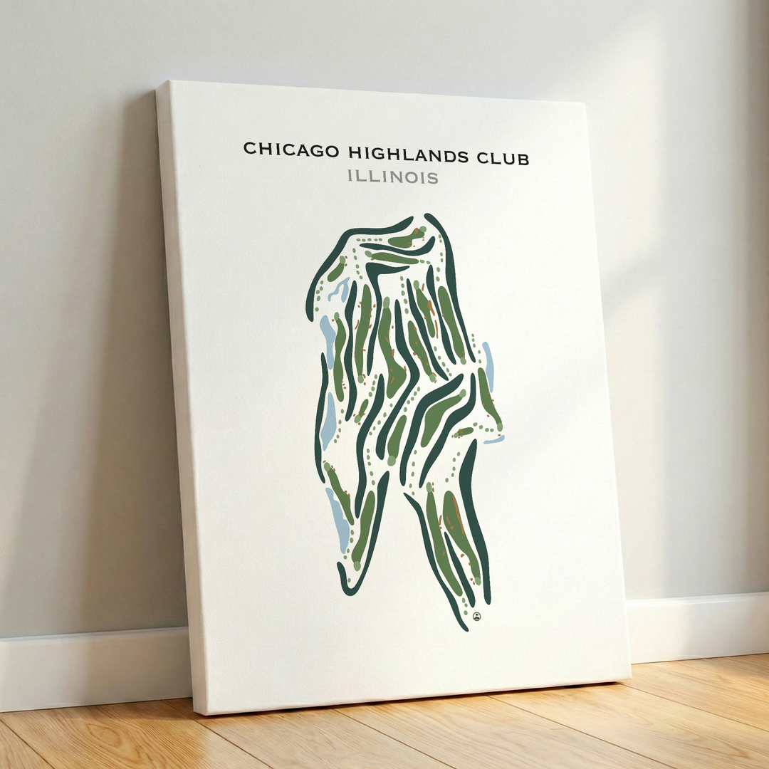 Chicago Highlands Club, Illinois - Printed Golf Courses