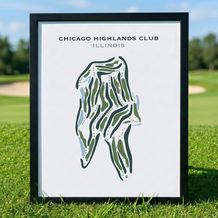 Chicago Highlands Club, Illinois - Printed Golf Courses