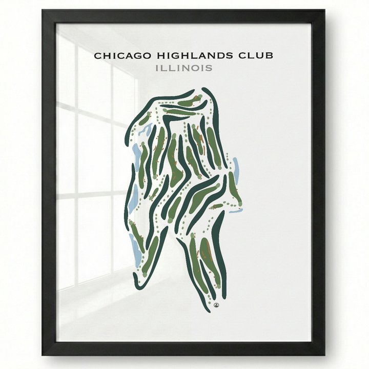 Chicago Highlands Club, Illinois - Printed Golf Courses