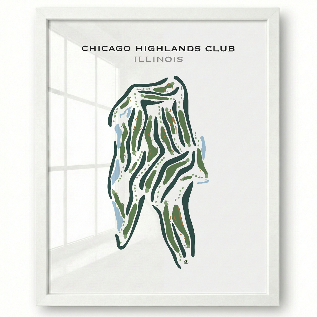 Chicago Highlands Club, Illinois - Printed Golf Courses