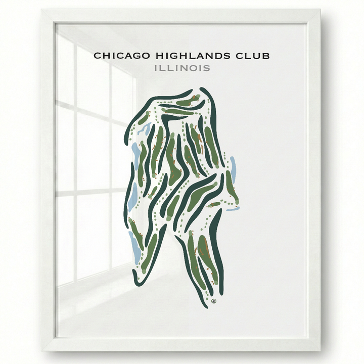 Chicago Highlands Club, Illinois - Printed Golf Courses