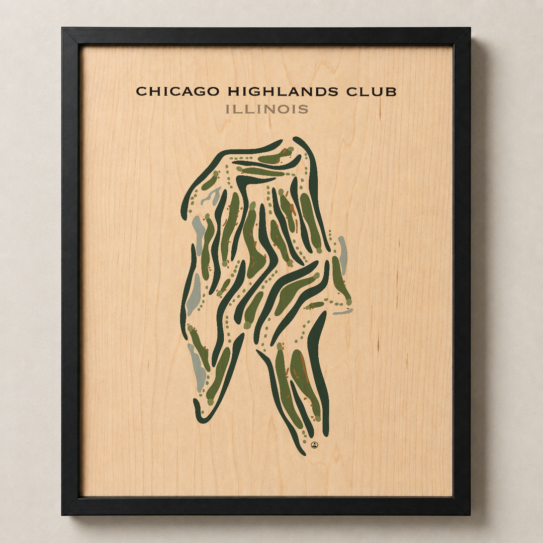 Chicago Highlands Club, Illinois - Printed Golf Courses