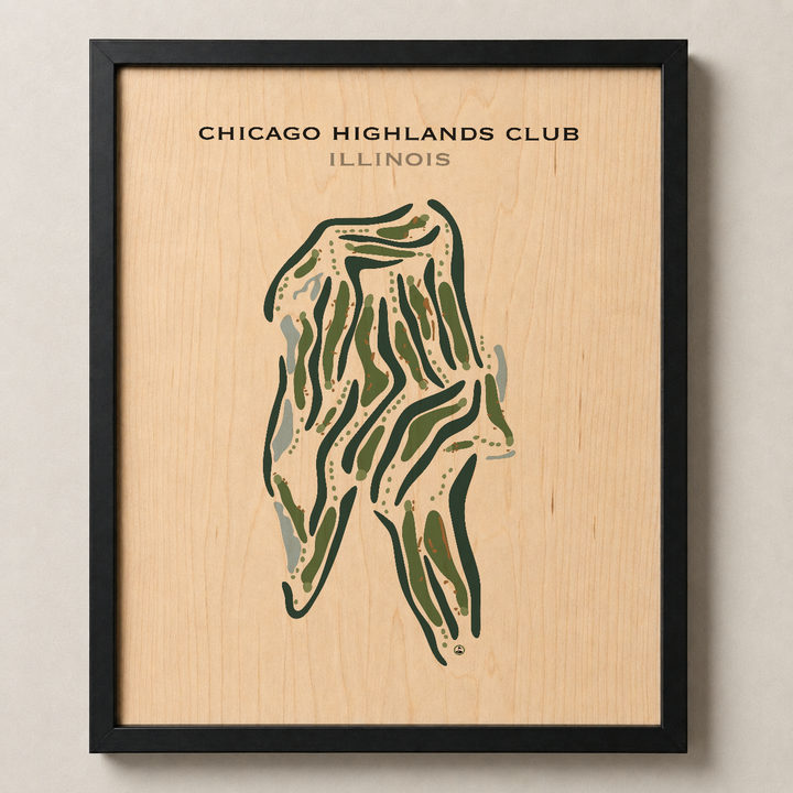 Chicago Highlands Club, Illinois - Printed Golf Courses