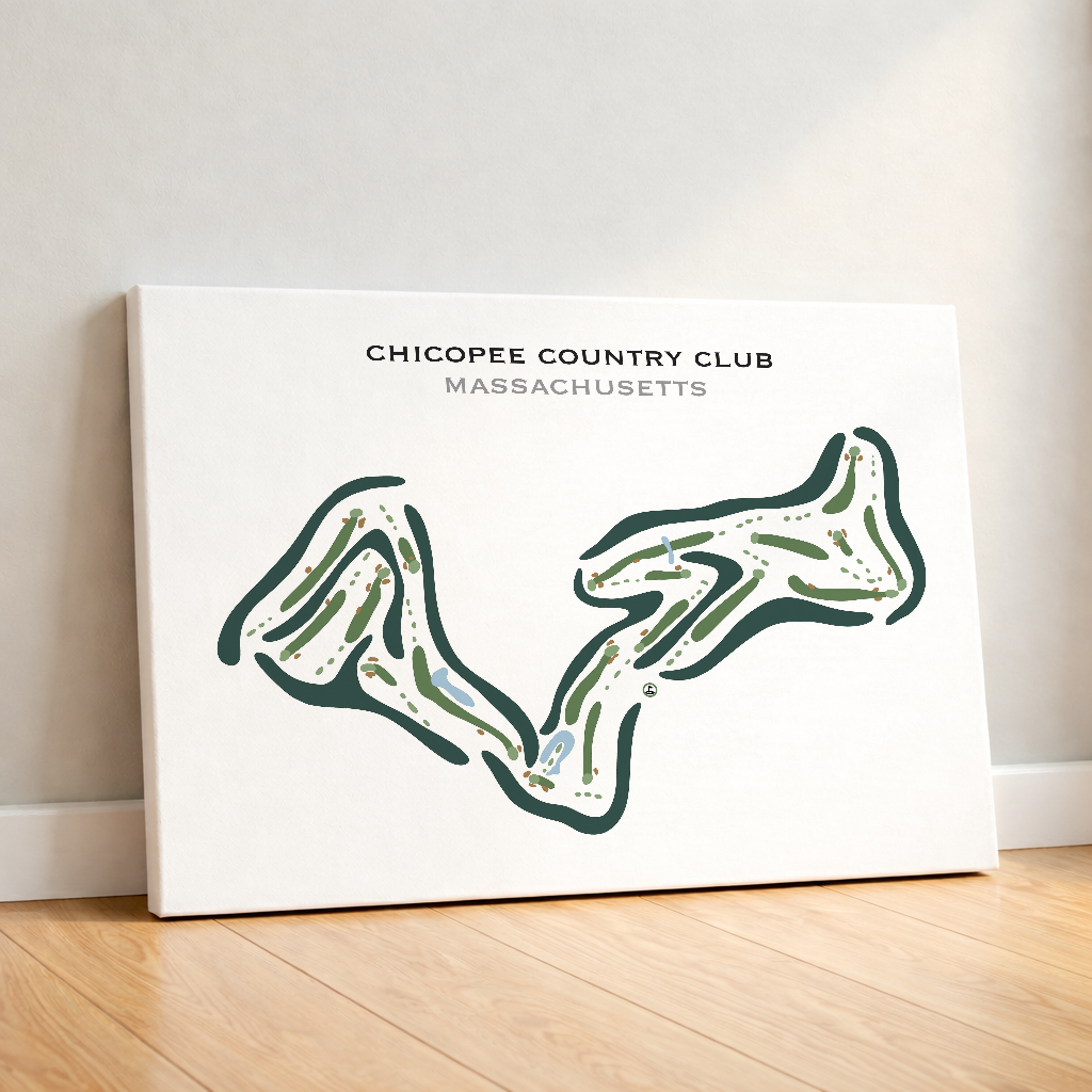Chicopee Country Club, Massachusetts - Printed Golf Courses