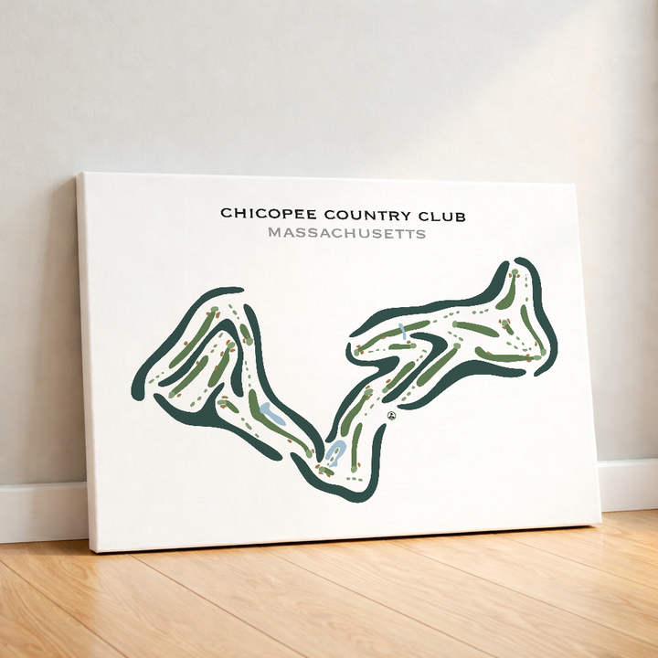 Chicopee Country Club, Massachusetts - Printed Golf Courses