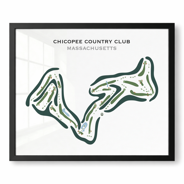 Chicopee Country Club, Massachusetts - Printed Golf Courses