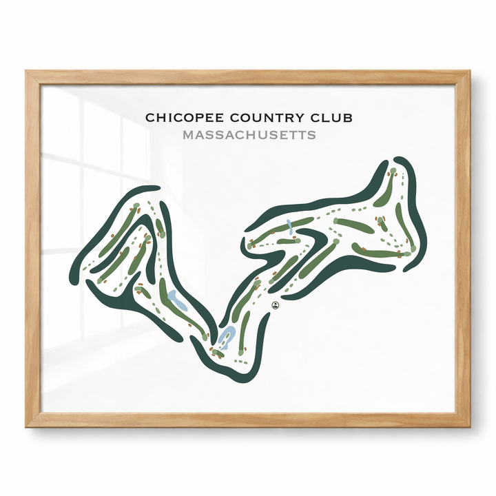 Chicopee Country Club, Massachusetts - Printed Golf Courses