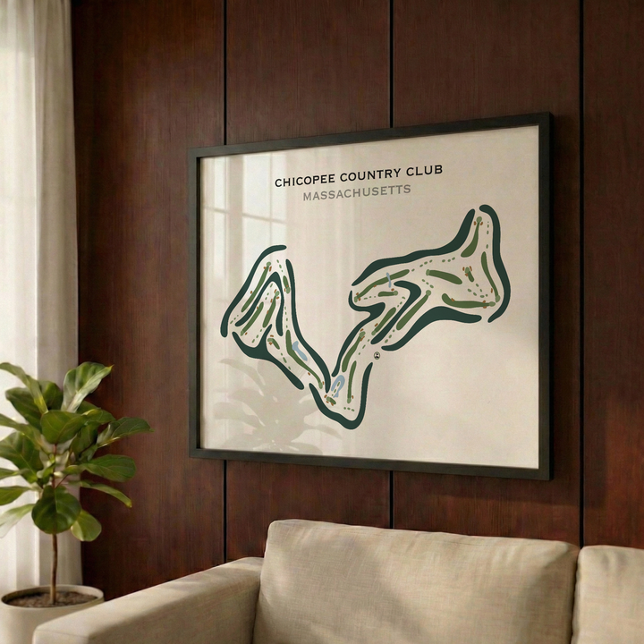 Chicopee Country Club, Massachusetts - Printed Golf Courses
