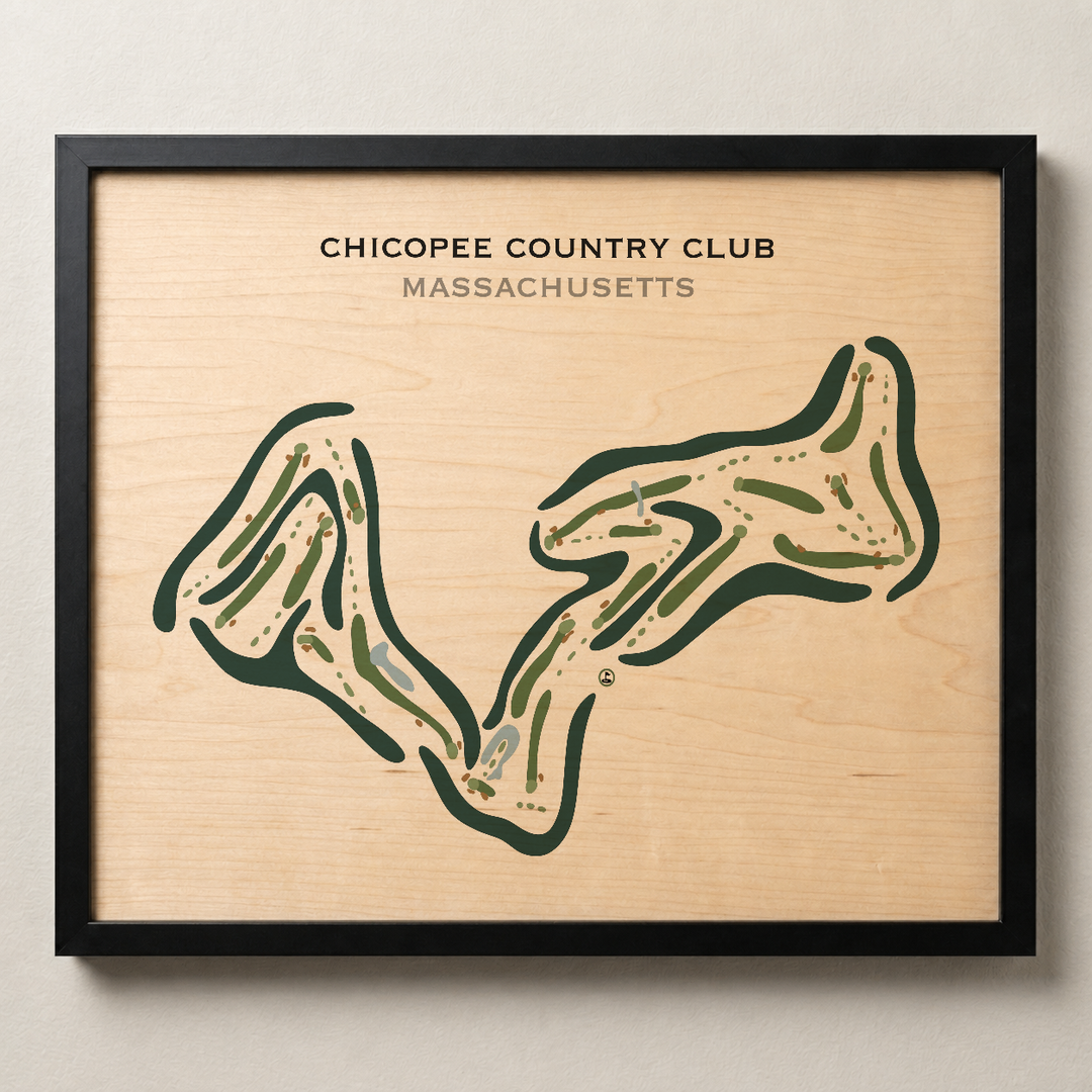 Chicopee Country Club, Massachusetts - Printed Golf Courses