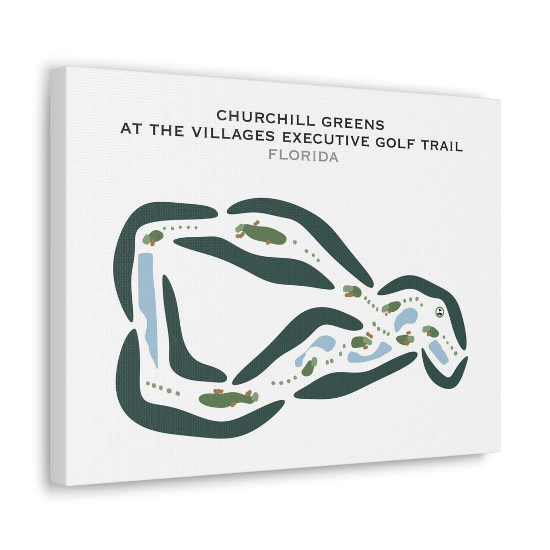 Churchill Greens at The Villages Executive Golf Trail, Florida - Printed Golf Courses