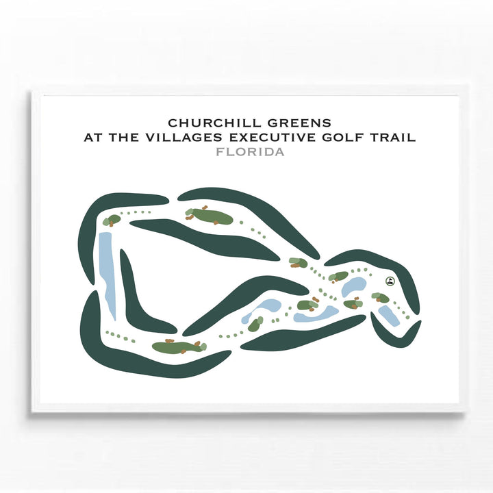 Churchill Greens at The Villages Executive Golf Trail, Florida - Printed Golf Courses