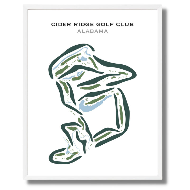 Cider Ridge Golf Club, Alabama - Printed Golf Course