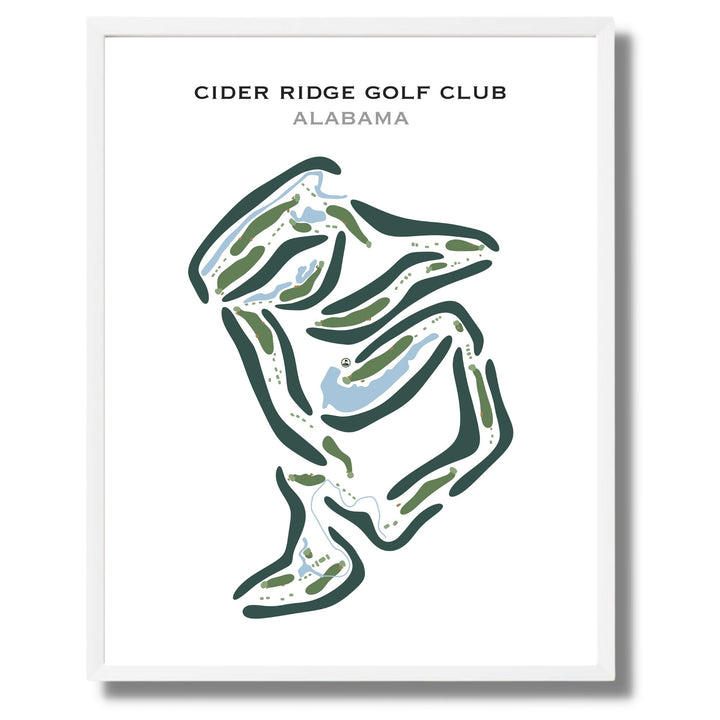 Cider Ridge Golf Club, Alabama - Printed Golf Course