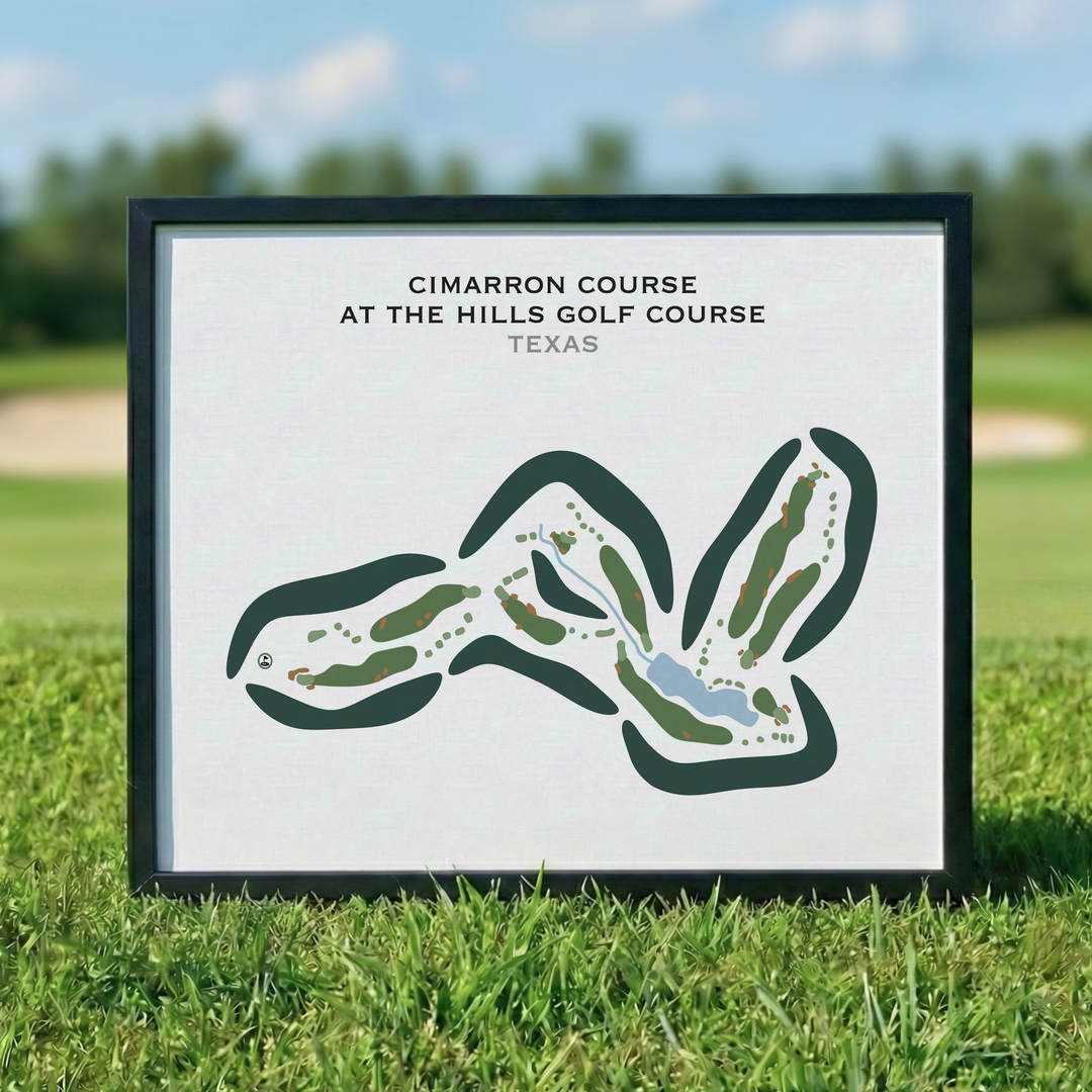 Cimarron Course at The Hills Golf Course, Texas - Printed Golf Courses