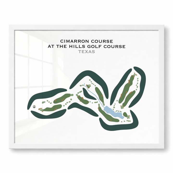 Cimarron Course at The Hills Golf Course, Texas - Printed Golf Courses