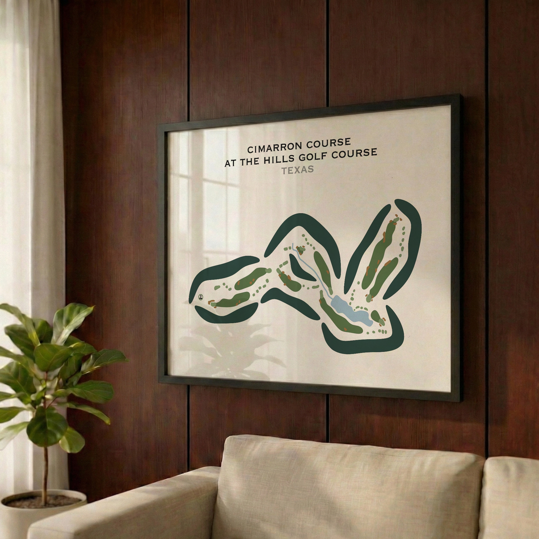 Cimarron Course at The Hills Golf Course, Texas - Printed Golf Courses
