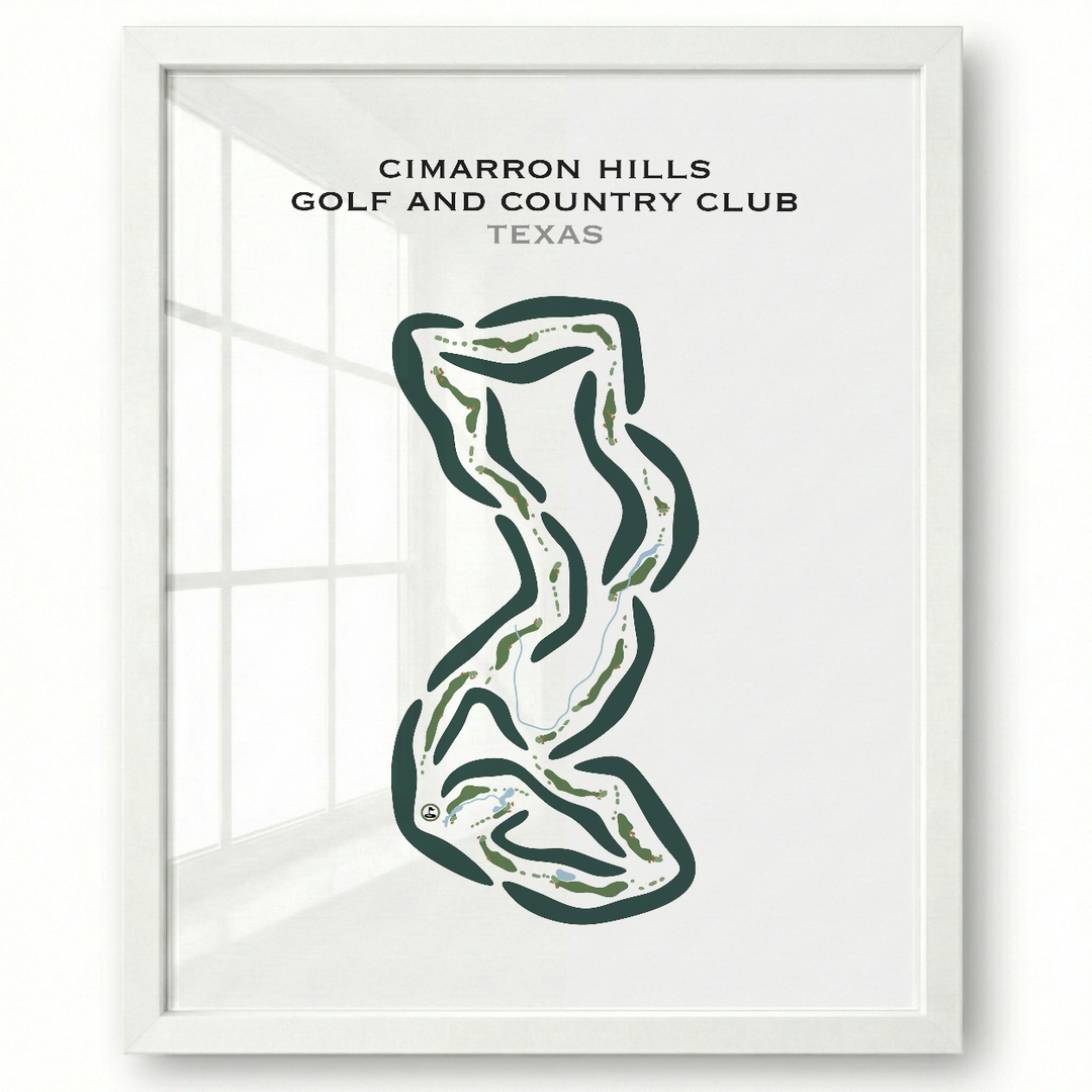 Cimarron Hills Golf & Country Club, Texas - Printed Golf Courses