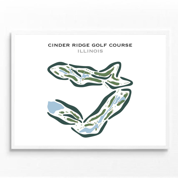 Cinder Ridge Golf Course, Illinois - Printed Golf Courses