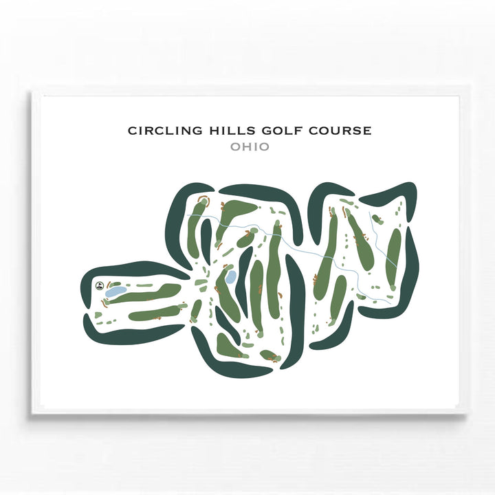 Circling Hills Golf Course, Ohio - Printed Golf Courses