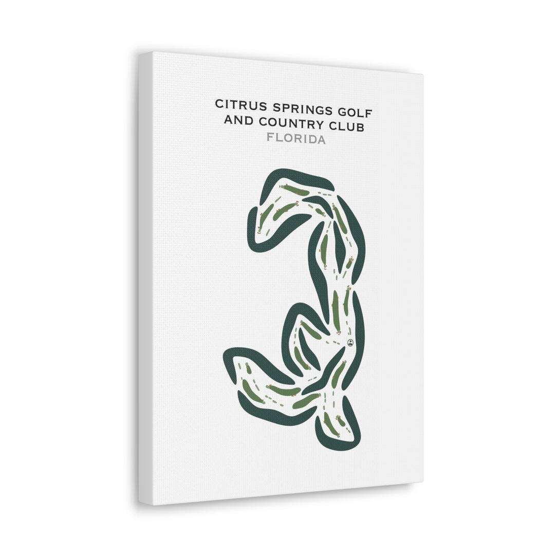 Citrus Springs Golf and Country Club, Florida - Printed Golf Courses
