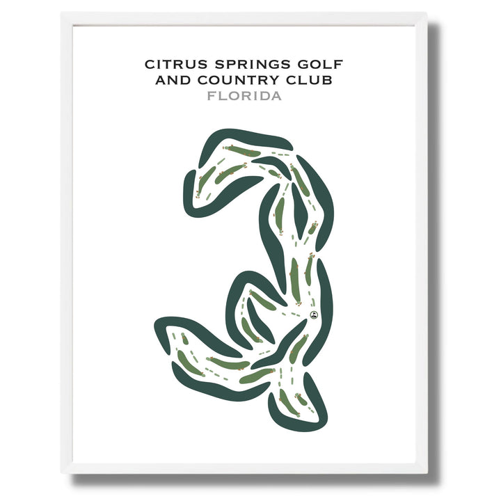 Citrus Springs Golf and Country Club, Florida - Printed Golf Courses