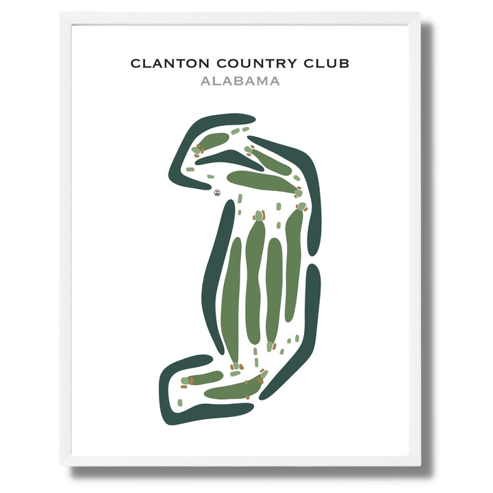 Clanton Country Club, Alabama - Printed Golf Courses