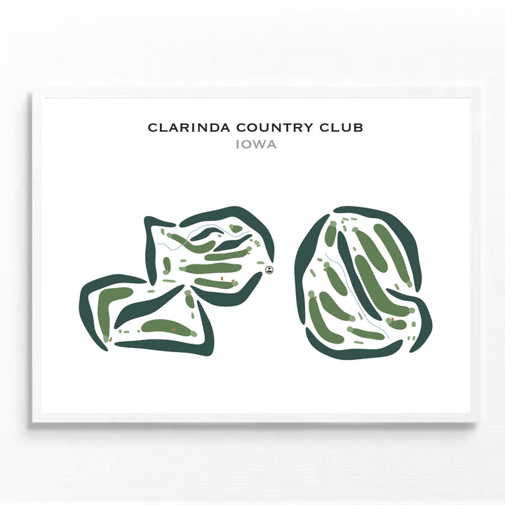 Clarinda Country Club, Iowa - Printed Golf Courses