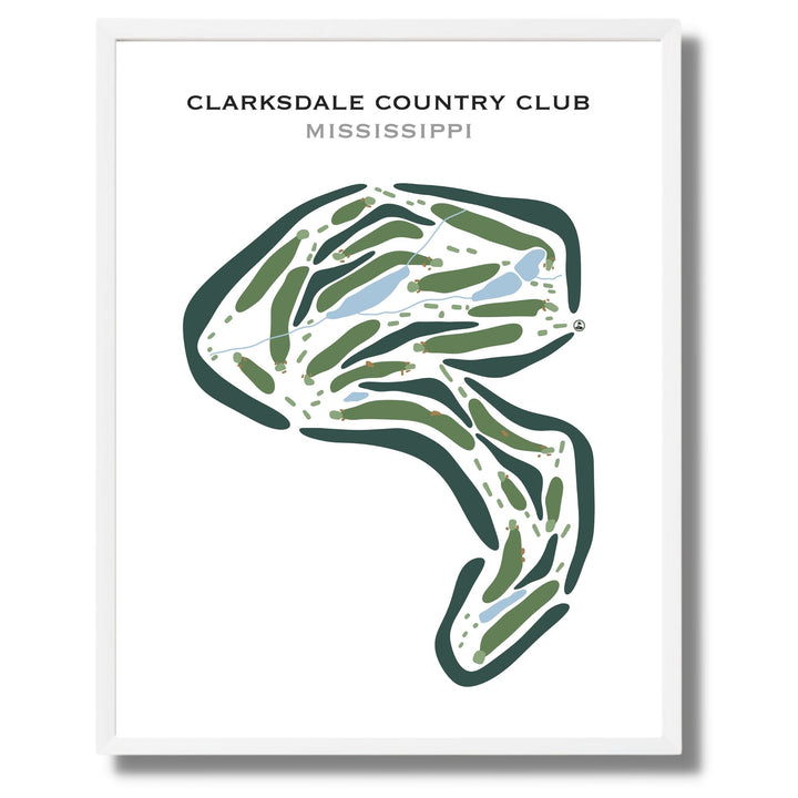 Clarksdale Country Club, Mississippi - Printed Golf Courses