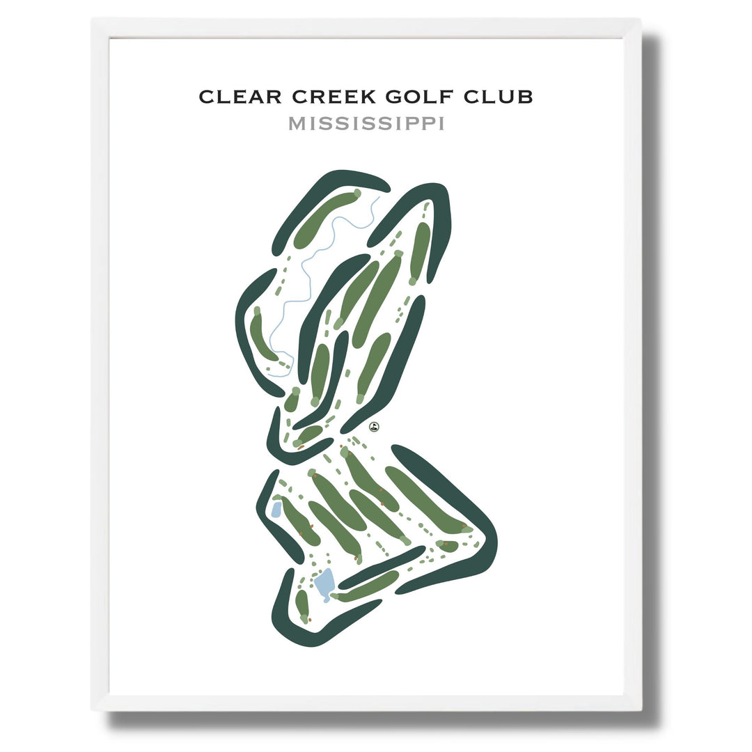 Clear Creek Golf Club, Mississippi - Printed Golf Courses