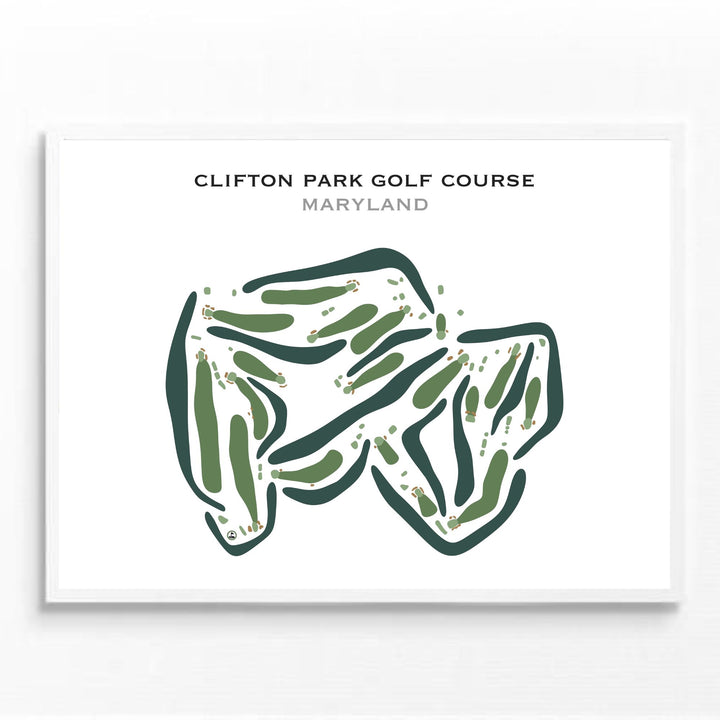 Clifton Park Golf Course, Maryland - Printed Golf Courses