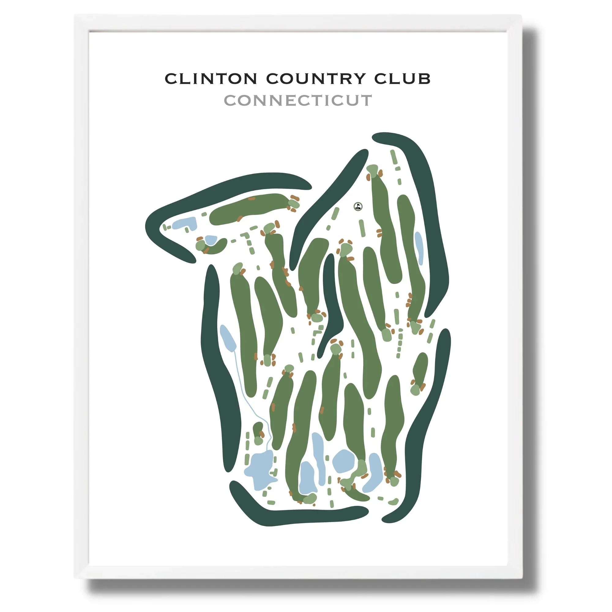 Buy the best printed golf course Clinton Country Club, Connecticut