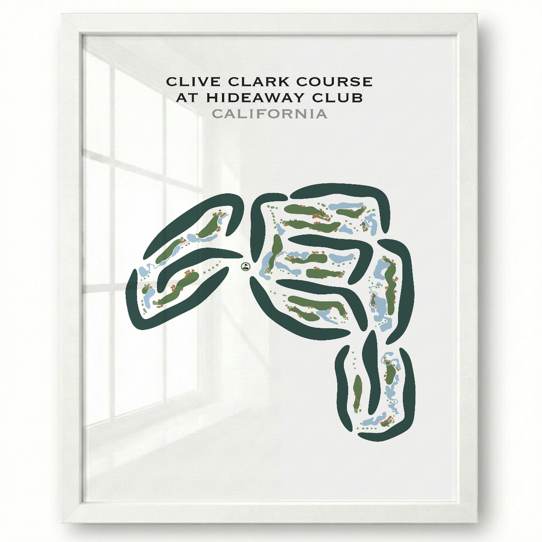 Clive Clark Course at Hideaway Club, California - Printed Golf Courses