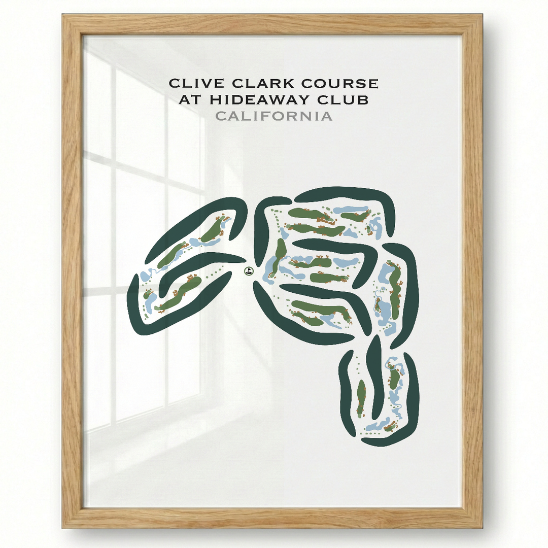Clive Clark Course at Hideaway Club, California - Printed Golf Courses