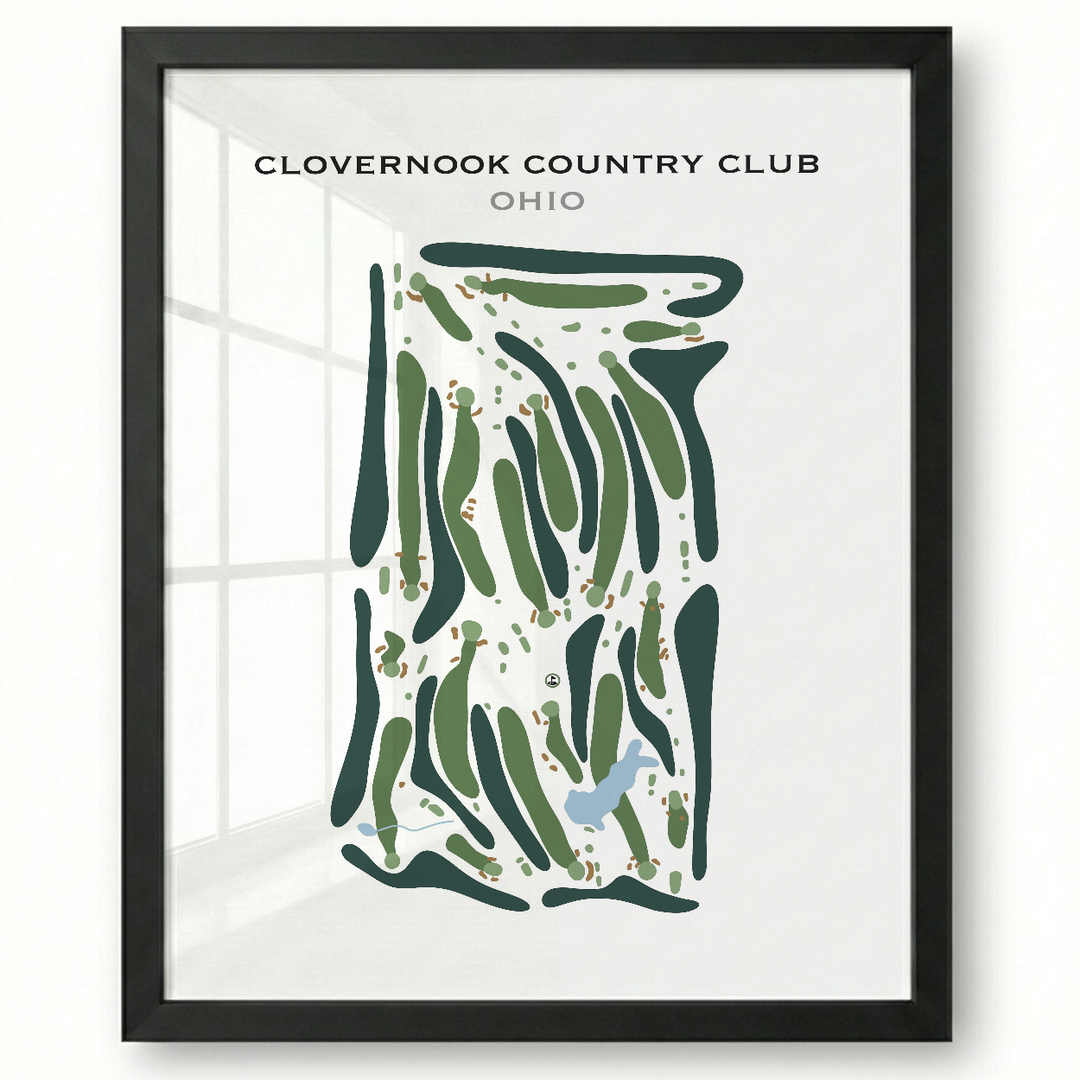 Clovernook Country Club, Ohio - Printed Golf Course