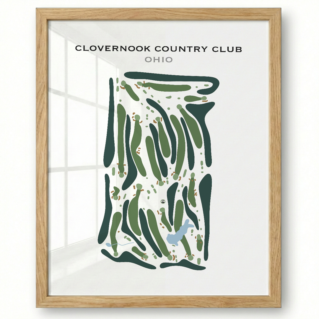 Clovernook Country Club, Ohio - Printed Golf Course