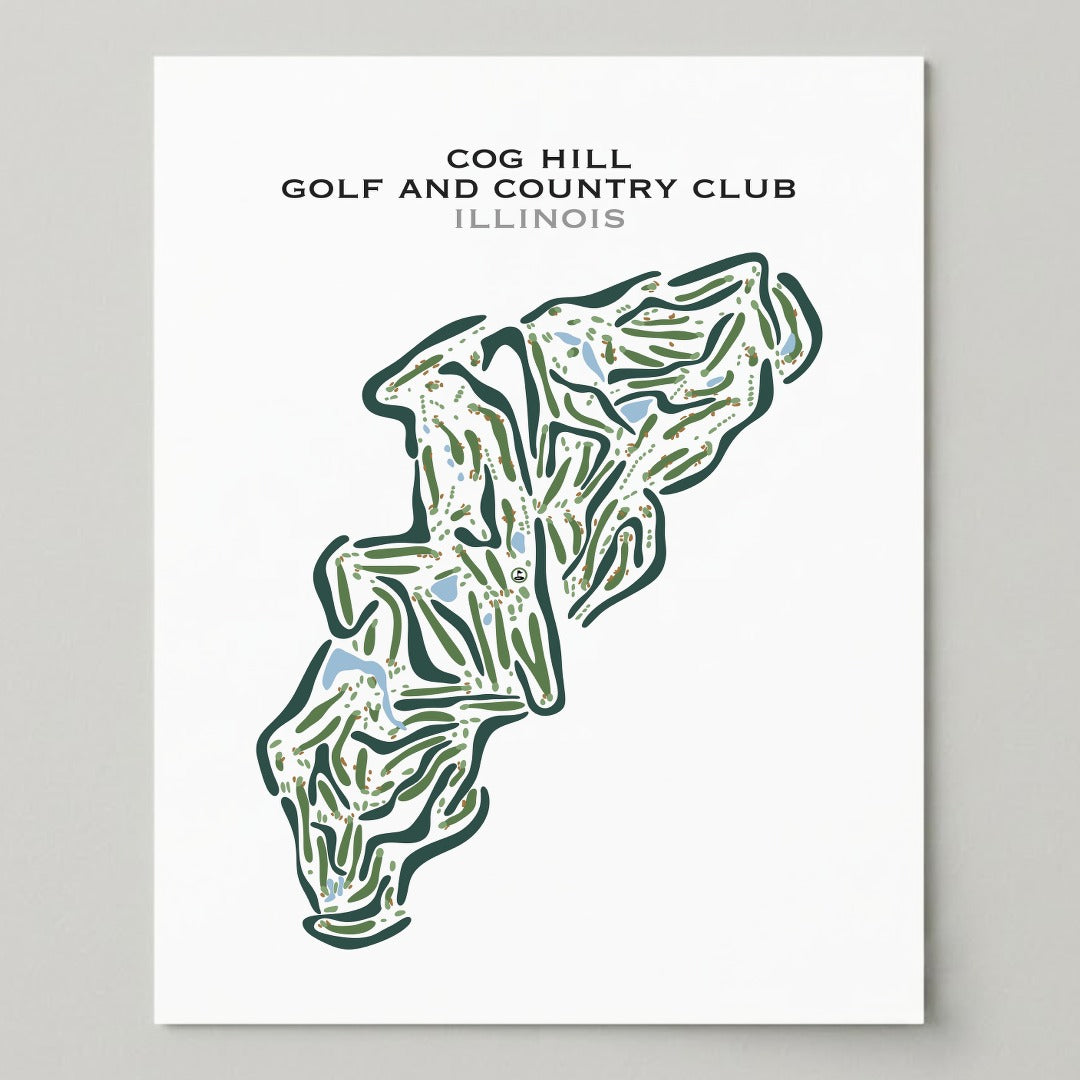 Cog Hill Golf and Country Club, Illinois - Printed Golf Courses