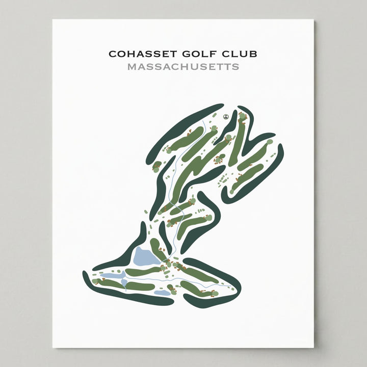Cohasset Golf Club, Massachusetts - Printed Golf Course