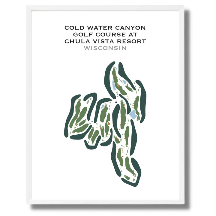 Cold Water Canyon Golf Course at Chula Vista Resort, Wisconsin - Printed Golf Courses