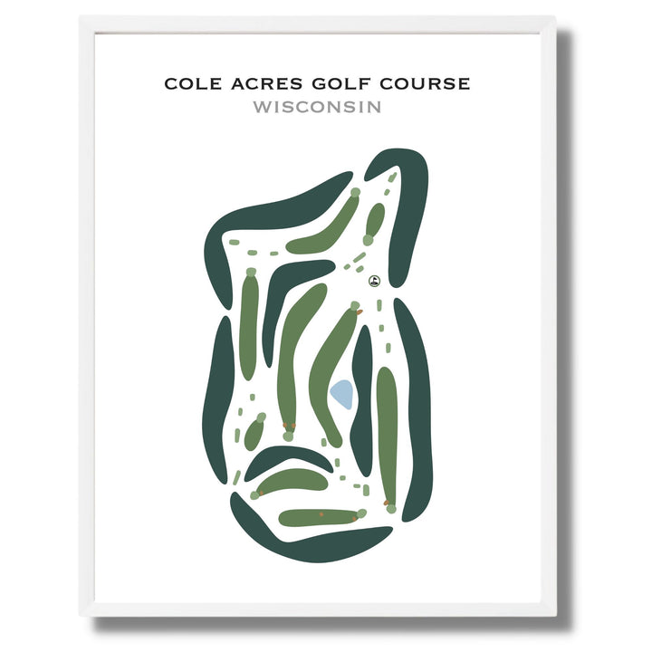 Cole Acres Golf Course, Wisconsin - Printed Golf Courses