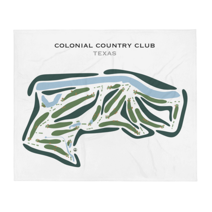 Colonial Country Club, Texas - Printed Golf Courses